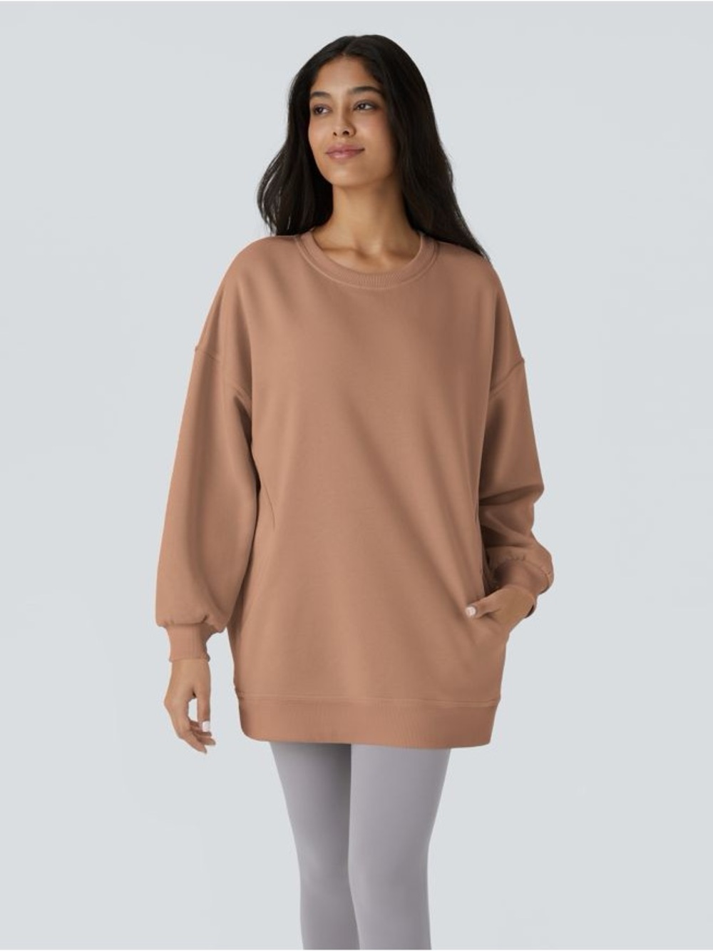 NEW HALARA Dusty Rose Cozy Sweatshirt Tunic Small